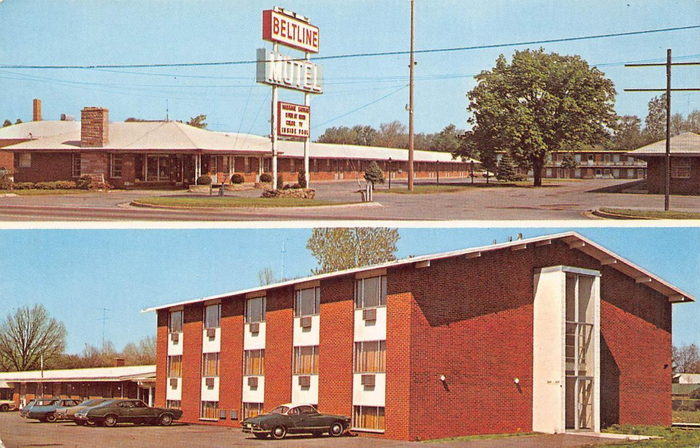 Beltline Motel (Pleasant Motel) - Old Postcard